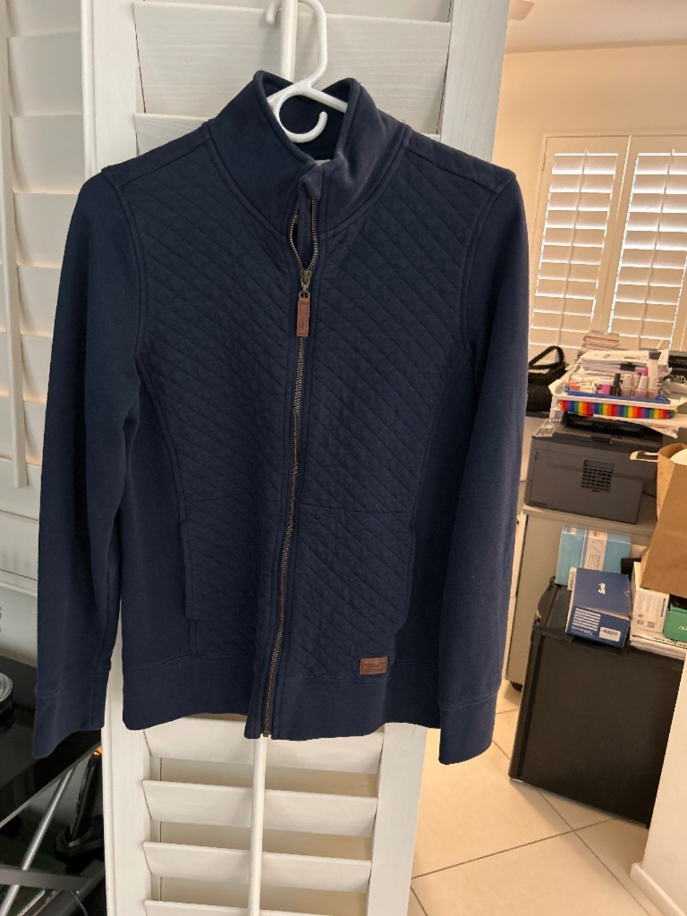 LL Bean Classic Quilted Jacket in Navy S
